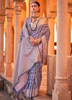 Silk Purple Traditional Wear Printed Saree